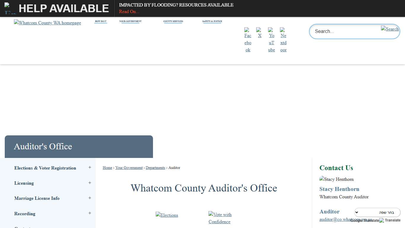 Auditor Whatcom County, WA - Official Website